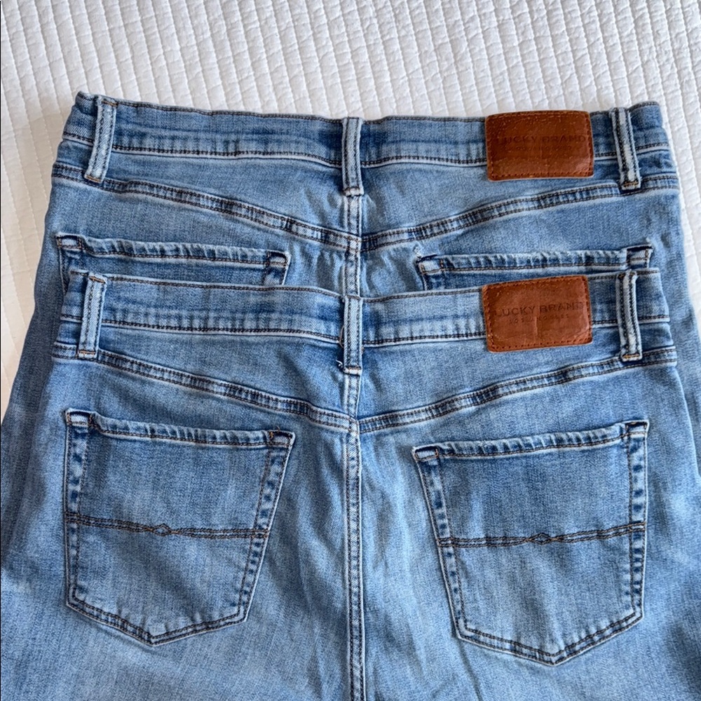 2 pair of Lucky Brand 329 Blue Classic Straight Jeans Sz 32/32
